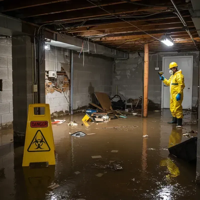 Flooded Basement Electrical Hazard in Bedminster, PA Property